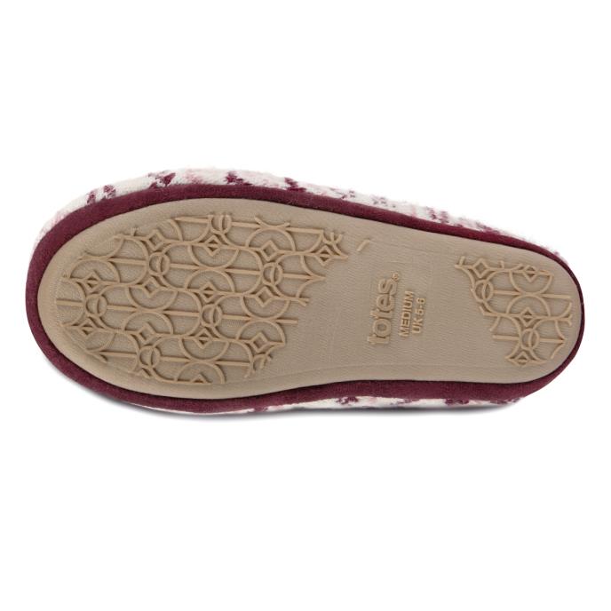 totes toasties® Ladies Fair Isle Knit Boot Slippers With Faux Fur Cuff Fair Isle Extra Image 6